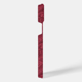 Burgundy Paisley iPhone Hülle (Rechte Seite)