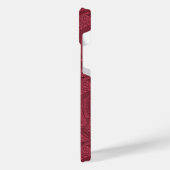 Burgundy Paisley iPhone Hülle (Linke Seite)