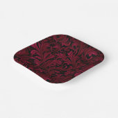 Burgundy Paisley Wedding Pappteller (Gewinkelt)