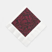 Burgundy Paisley Wedding Serviette (Ecke)