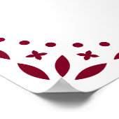 Burgundy Papel Picado Mis Quince Años Poster (Ecke)