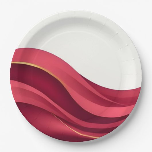 Burgundy Pappteller (Vorderseite)