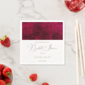 Burgundy Passion Brautparty Serviette (Beispiel)
