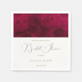 Burgundy Passion Brautparty Serviette (Vorderseite)