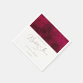Burgundy Passion Brautparty Serviette (Ecke)