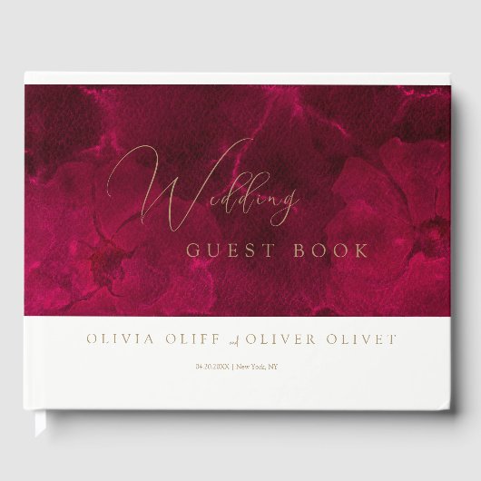 Burgundy Passion Wedding Gästebuch (Vorderseite)
