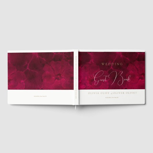 Burgundy Passion Wedding Gästebuch (Voll)