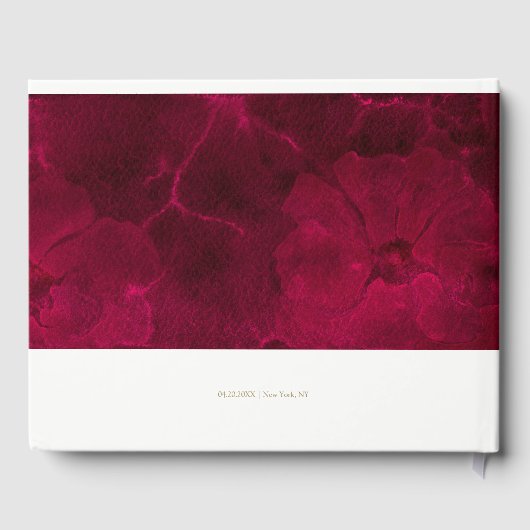 Burgundy Passion Wedding Gästebuch (Rückseite)
