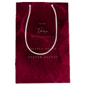Burgundy Passion Wedding Mittlere Geschenktüte (Vorderseite)