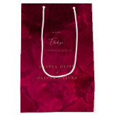 Burgundy Passion Wedding Mittlere Geschenktüte (Rückseite)