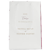 Burgundy Passion Wedding Mittlere Geschenktüte (Vorderseite)