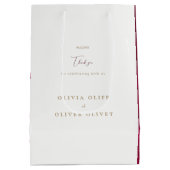 Burgundy Passion Wedding Mittlere Geschenktüte (Rückseite)