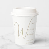 Burgundy Passion Wedding Pappbecher (Rückseite)