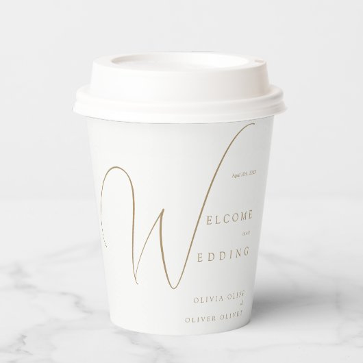 Burgundy Passion Wedding Pappbecher (Vorderseite)