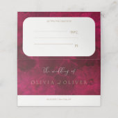Burgundy Passion Wedding Platzkarte (Außenseite Aufgefaltet)