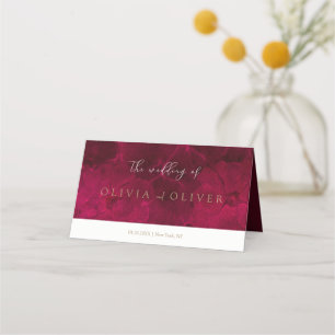 Burgundy Passion Wedding Platzkarte