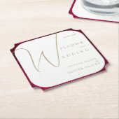 Burgundy Passion Wedding Untersetzer (angewinkelt)