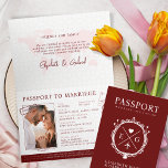 Burgundy Passport Reisen Hochzeit in Urlaubsort<br><div class="desc">Einladung zur Hochzeit in Urlaubsort Burgund Passport. Matching-Elemente verfügbar.</div>