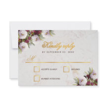 Burgundy Peonies Imitats Gold Marmor Hochzeit