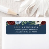 Burgundy Peony Dusty Blue Anemones Floral Wedding (Insitu)