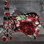 Burgundy Peony Silver Greenerity Black Wedding Krawatte<br><div class="desc">Neck Ties für Tuxedo Royale von Leonbience.</div>