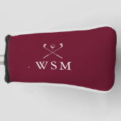 Burgundy Personalisiert Monogram Golf Clubs Golf Headcover (Vorderseite)