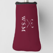Burgundy Personalisiert Monogram Golf Clubs Golf Headcover (Rotieren 90)