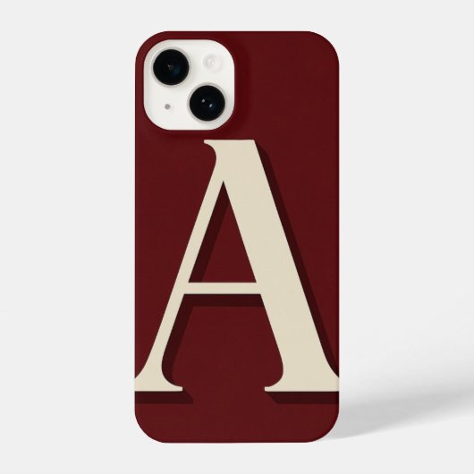 Burgundy Phone Case with Bold Trendy iPhone Hülle (Rückseite)