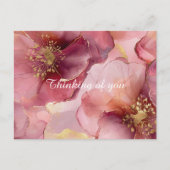 Burgundy Pink Blume Postkarte (Vorderseite)