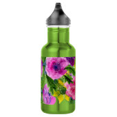 Burgundy Pink Blumengarten Hochzeit neu geplant Edelstahlflasche (Rechts)