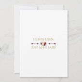 Burgundy Pink Blush Blume Gold Ei Hunt Osterfest Einladung (Rückseite)