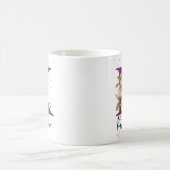 Burgundy Pink Blush Floral Letter K Monogram Kaffeetasse (Mittel)