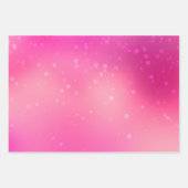 Burgundy Pink Bokeh Hearts Birthday Geschenkpapier Set (Vorderseite 3)