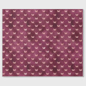 Burgundy Pink Butterfells Geschenkpapier (Flach)