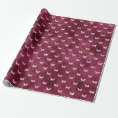 Burgundy Pink Butterfells Geschenkpapier (Ungerollt)