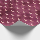 Burgundy Pink Butterfells Geschenkpapier (Ecke)