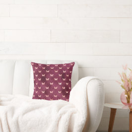 Burgundy Pink Butterfells Kissen