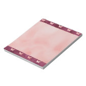 Burgundy Pink Butterfells Notizblock (Rotiert)