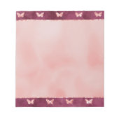 Burgundy Pink Butterfells Notizblock (Vorderseite)