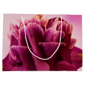Burgundy Pink Columbine Große Geschenktüte (Rückseite)