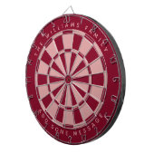 Burgundy Pink Custom Family Name & Message Classic Dartscheibe (Vorderseite rechts)