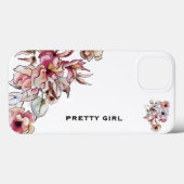 Burgundy Pink Floral Bouquet Elegante Case-Mate iPhone Hülle (Rückseite (Horizontal))