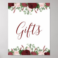 Burgundy Pink Floral Brautparty Geschenke Untersch