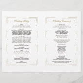 Burgundy Pink Floral Gold Glitzer Wedding Program (Rückseite)