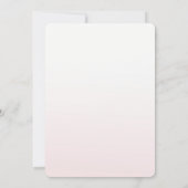 Burgundy Pink Floral Ombre Wedding Einladung (Rückseite)