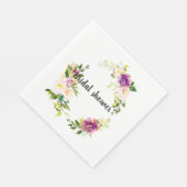 Burgundy Pink Floral Serviette (Ecke)