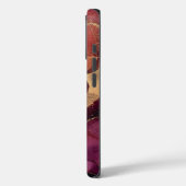 Burgundy Pink Gold Floral Case-Mate iPhone Hülle (Rückseite / Links)