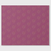 Burgundy Pink Gold Rose Geschenkpapier (Flach)