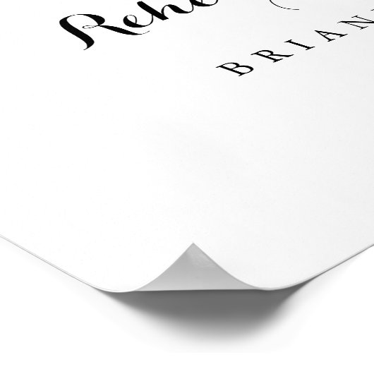 Burgundy Pink Horizontal Probe Dinner Willkommen Poster (Ecke)