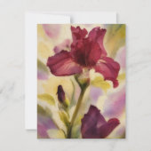 Burgundy Pink Iris Flower Art Note Card Set Mitteilungskarte (Vorderseite)